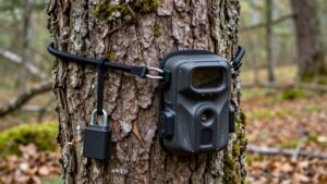 cable locked trail camera