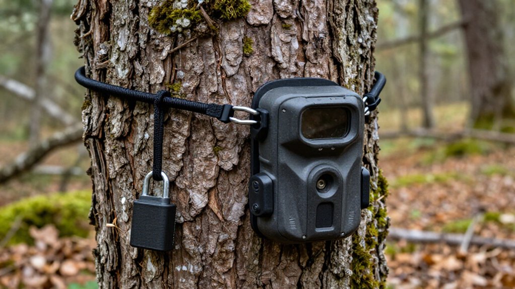 cable locked trail camera